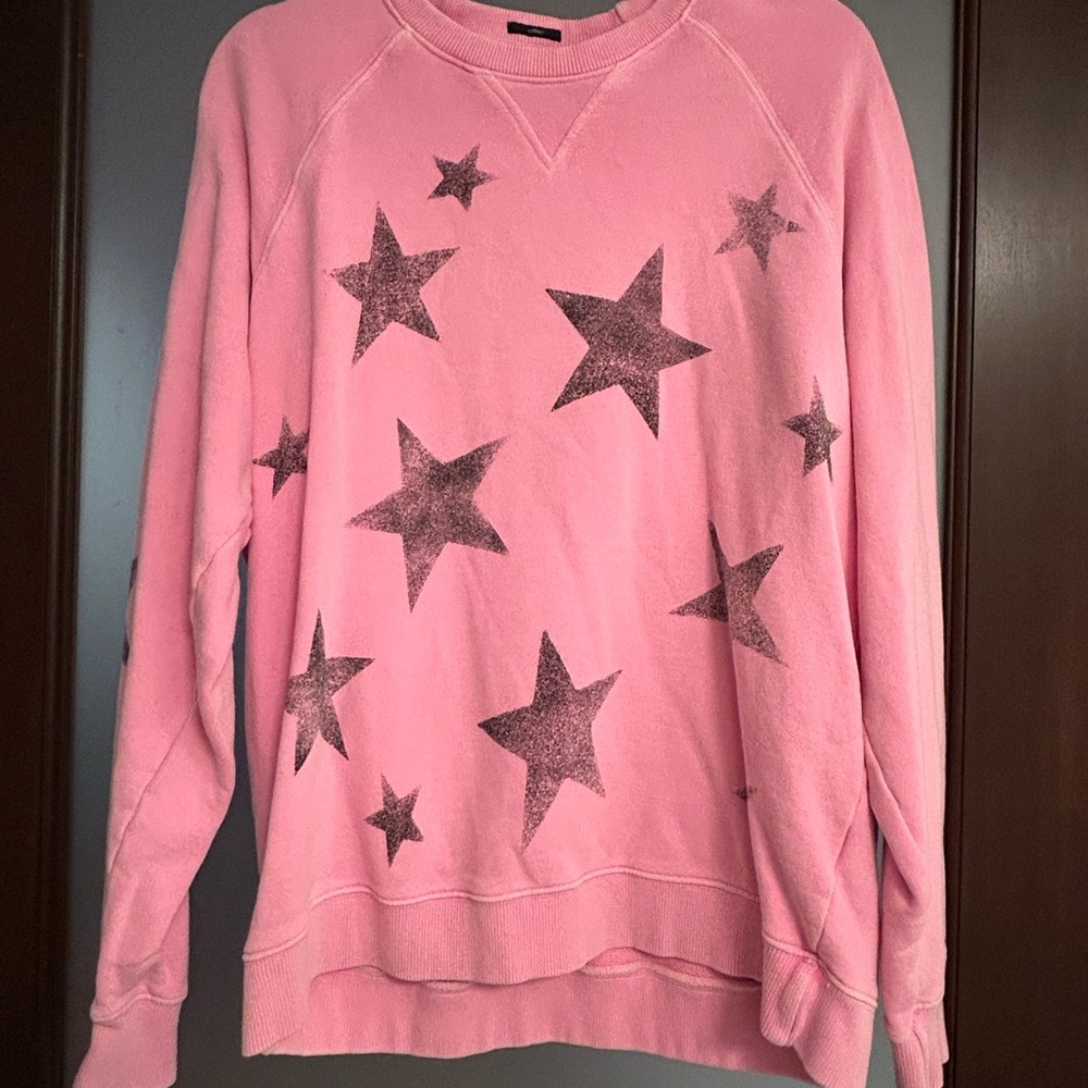 MOTHER Denim Pink Star Print Men’s Sweatshirt